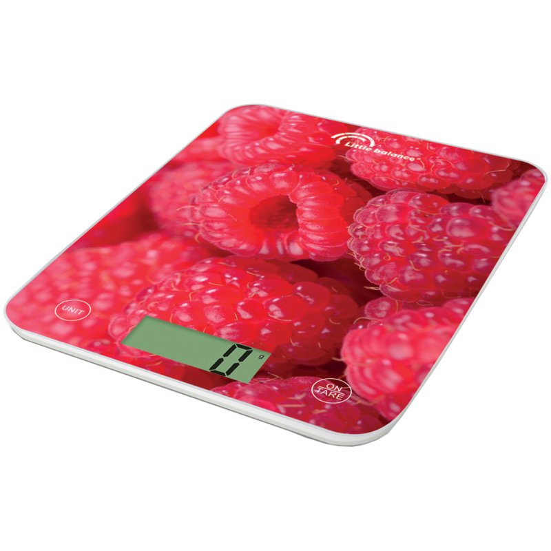 Little Balance keukenweegschaal Slim, frambooskleurig, elektronisch, 5 kg